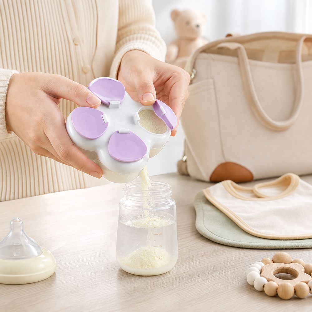 Food Storage For Baby - Dispenser per Formula con 4 Scomparti,