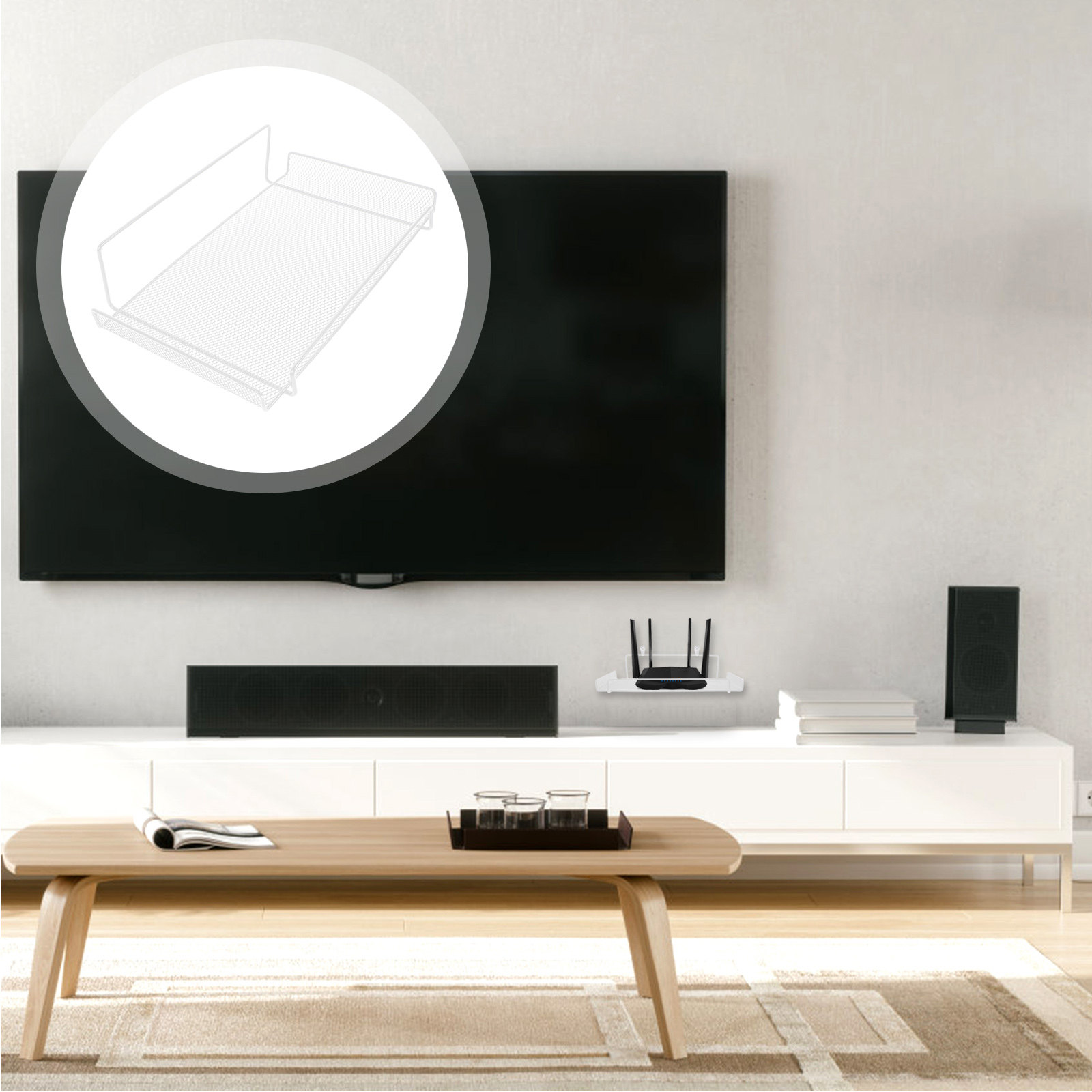 Food Storage Box - Supporto per Router da Parete Senza
