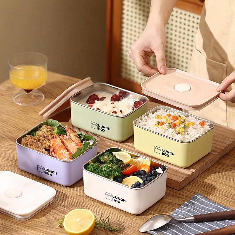 Food Storage Box Stainless Steel - Set di Contenitori per Alimenti in