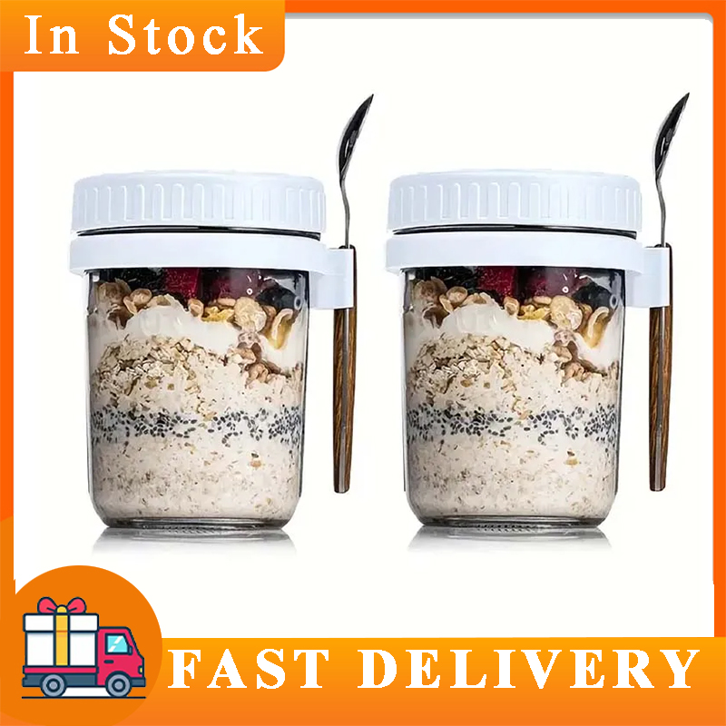 Food Storage Tupperware - Contenitore per avena notturna con coperchio