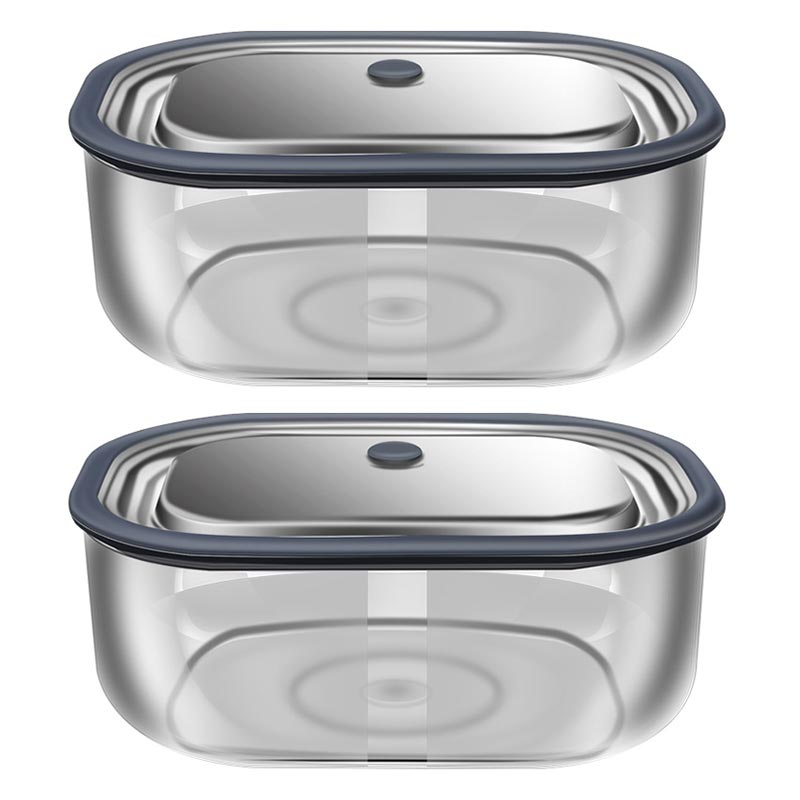 Food Storage Glass Box - Scatola per il pranzo rettangolare in