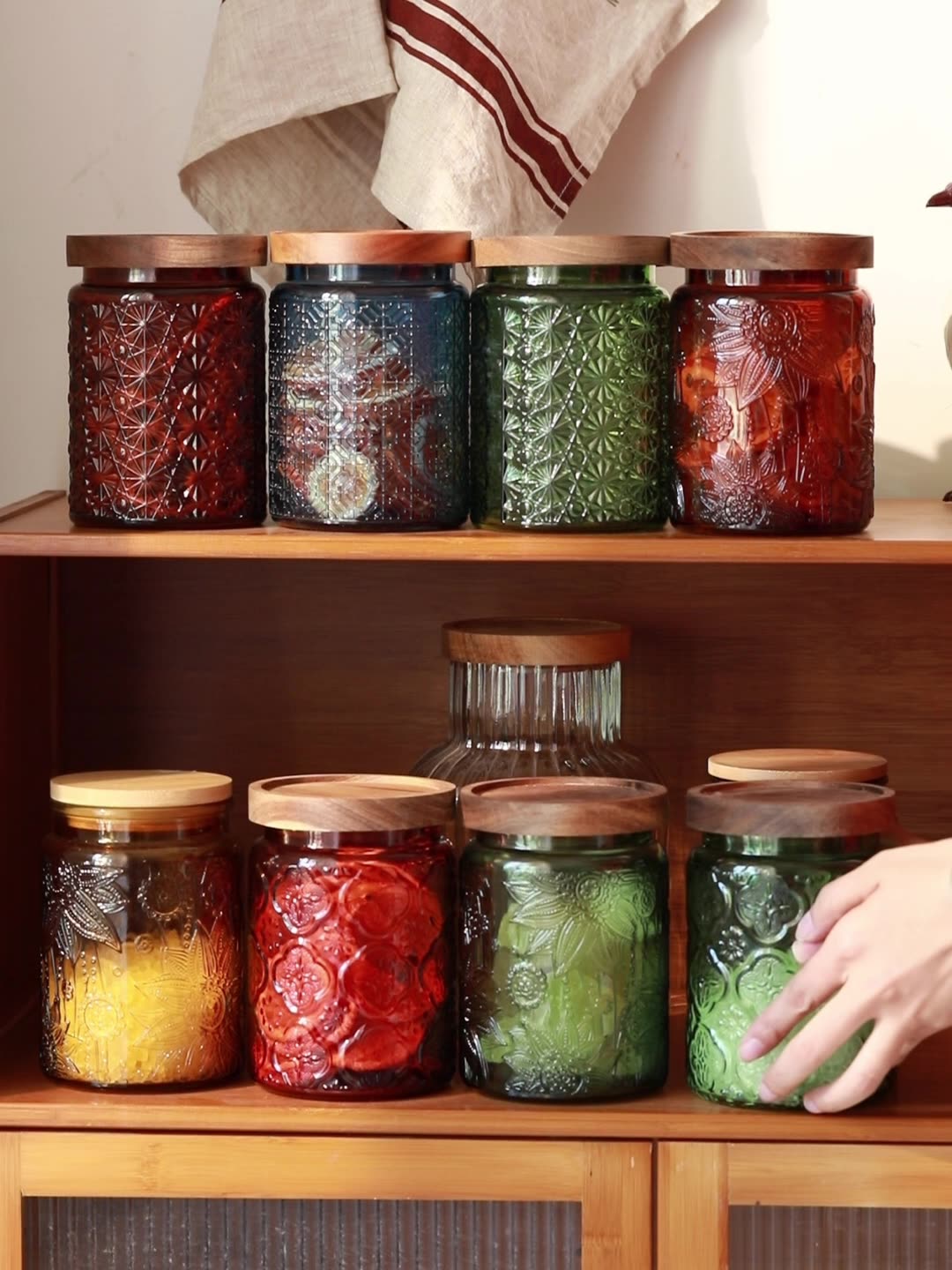 Food Storage Glass Box - Barattolo da cucina in vetro Vintage