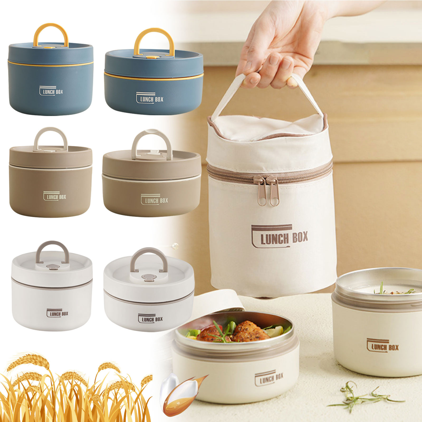 Food Storage Box Stainless Steel - Contenitore Termico per Pranzo in Acciaio