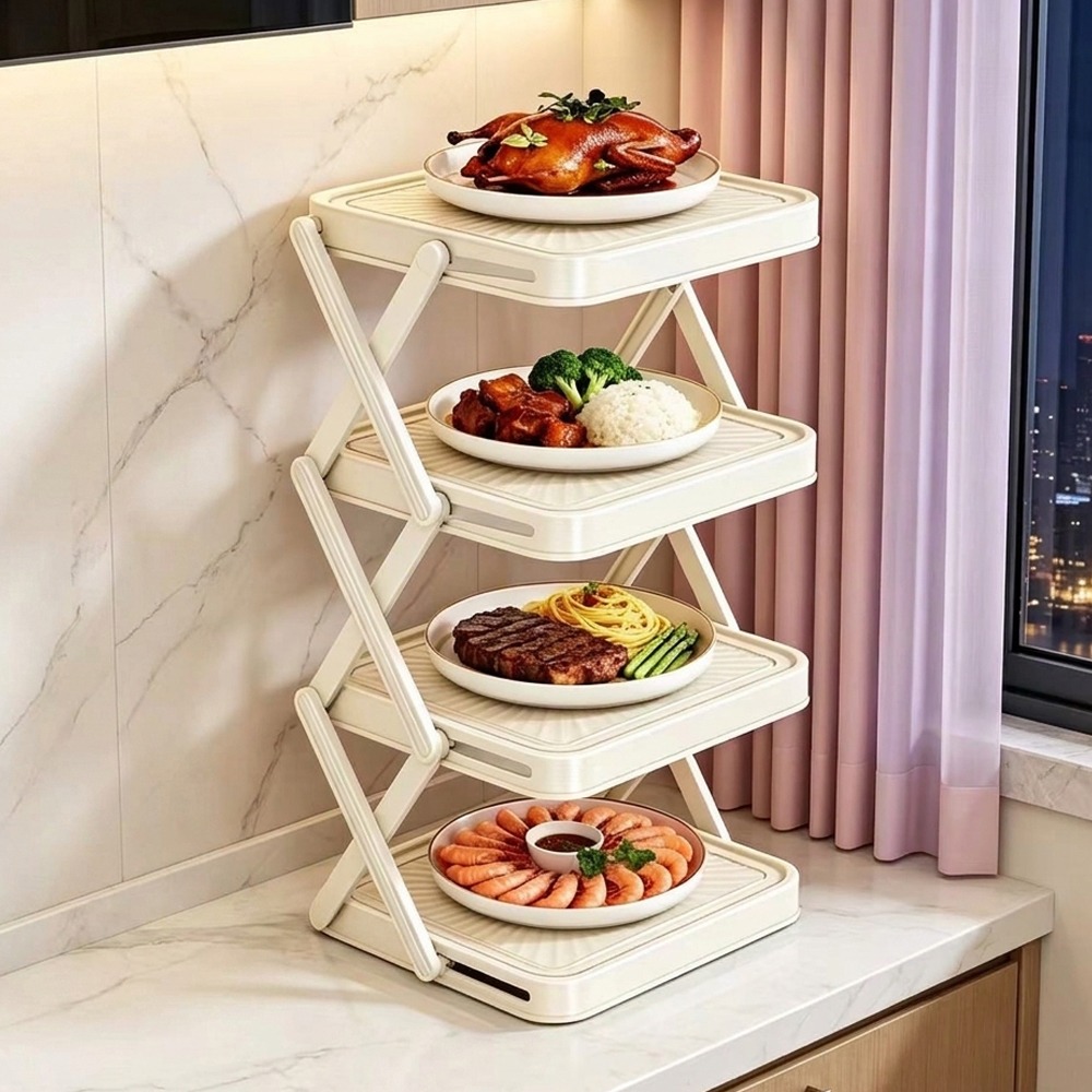 Food Storage And Preparation - Organizzatore da Cucina Pieghevole in Plastica
