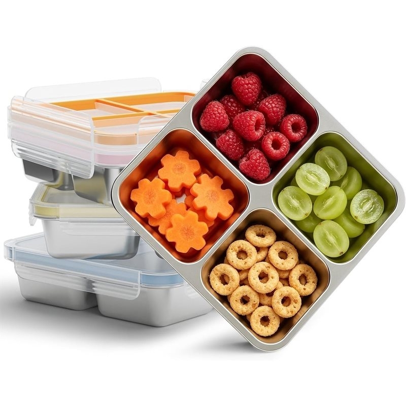 GIGI Set di 4 Contenitori per  - Food Storage Box Stainless Steel recensione e prezzo