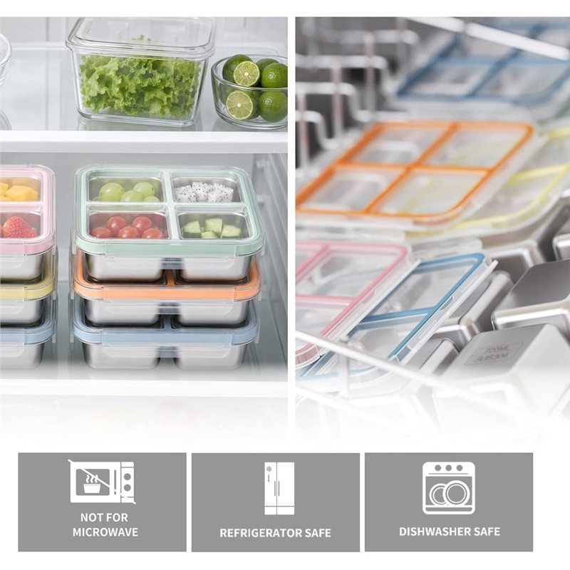 GIGI Set di 4 Contenitori per  - Food Storage Box Stainless Steel recensione e prezzo