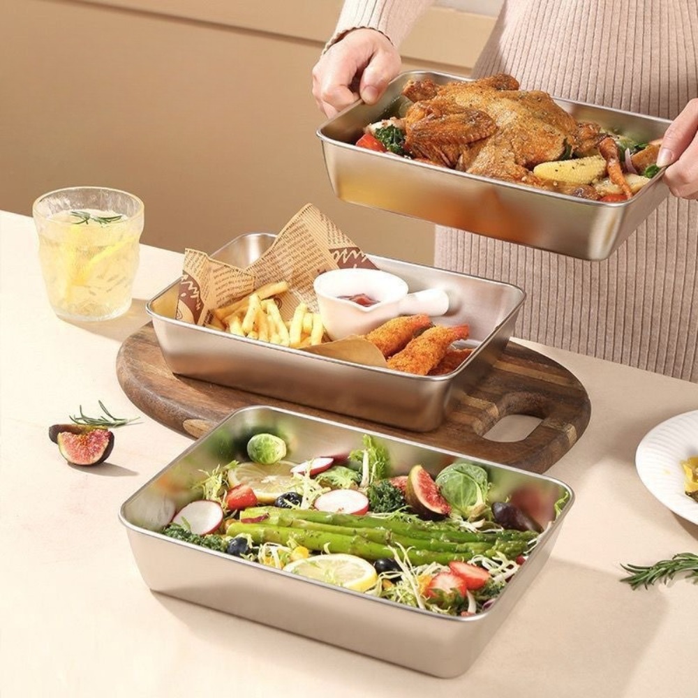 Vassoio da portata in acciaio  - Food Storage Box Stainless Steel recensione e prezzo