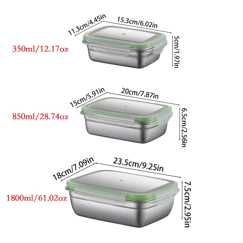 Set di scatole per il pranzo i - Food Storage Box Stainless Steel recensione e prezzo