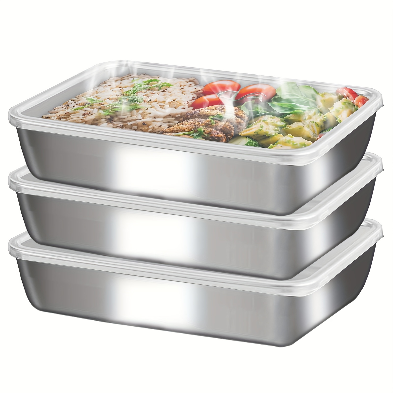 Set di 3 Contenitori per Alime - Food Storage Box Stainless Steel recensione e prezzo