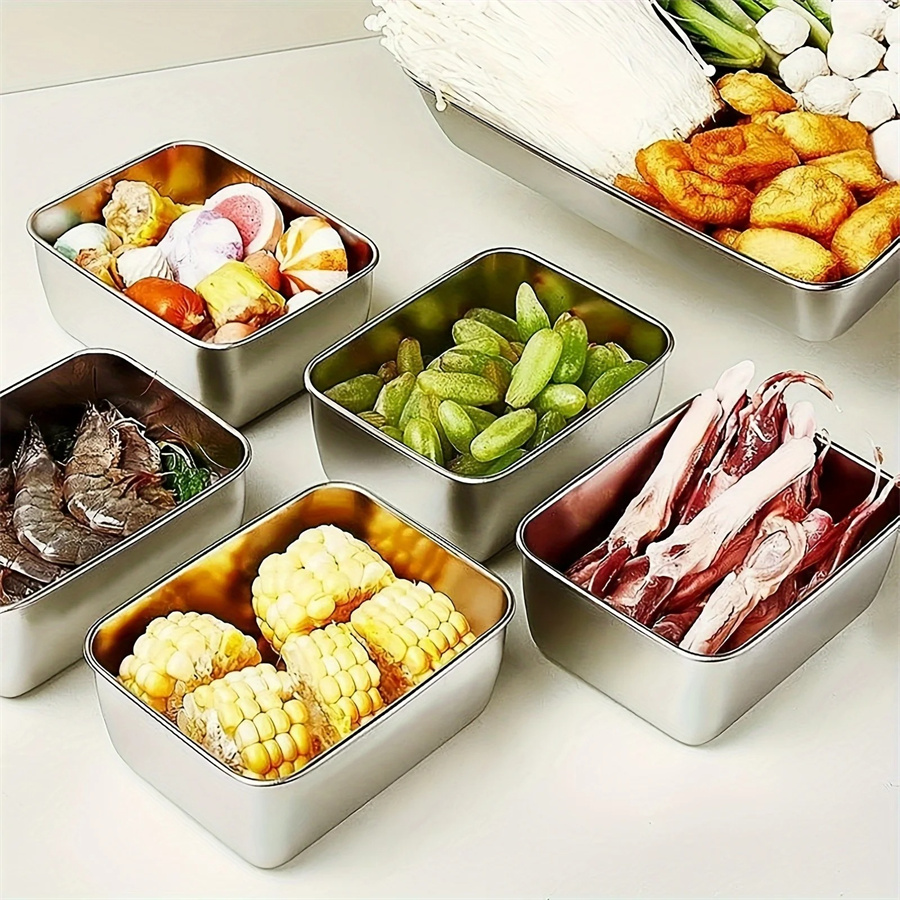 1/3/5 pezzi scatola di conserv - Food Storage Box Stainless Steel recensione e prezzo